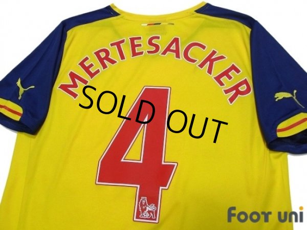 Photo4: Arsenal 2014-2015 Away Shirt #4 Mertesacker (4)