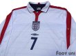 Photo3: England Euro 2004 Home Long Sleeve Shirt #7 Beckham (3)