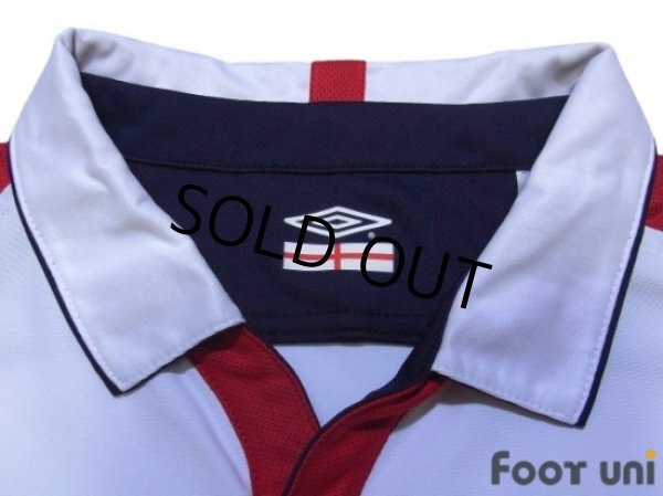 Photo5: England Euro 2004 Home Long Sleeve Shirt #7 Beckham (5)