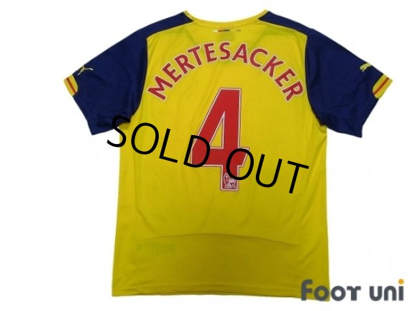 Photo2: Arsenal 2014-2015 Away Shirt #4 Mertesacker (2)