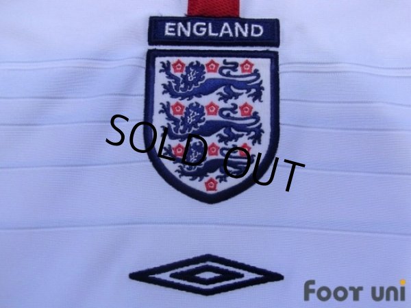 Photo6: England Euro 2004 Home Long Sleeve Shirt #7 Beckham (6)