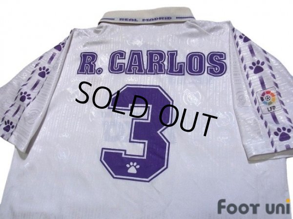 Photo4: Real Madrid 1996-1997 Home Shirt #3 Roberto Carlos LFP Patch/Badge (4)