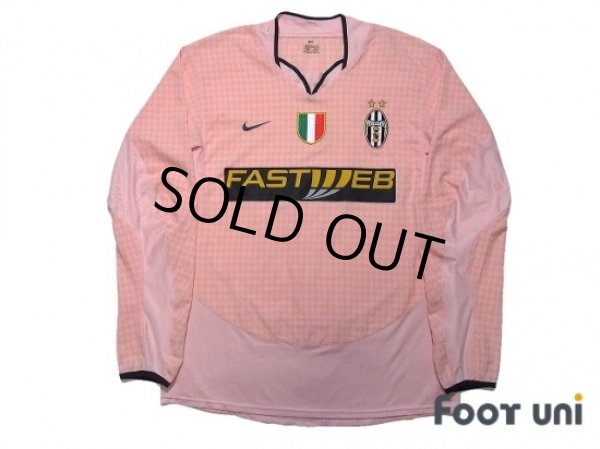 Photo1: Juventus 2003-2004 Away Long Sleeve Shirt Scudetto Patch/Badge (1)