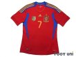 Photo1: Spain 2011 Home Shirt #7 David Villa FIFA World Champions 2010 Patch/Badge (1)