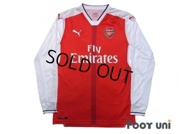 Photo1: Arsenal 2016-2017 Home Long Sleeve Shirt #11 Ozil (1)