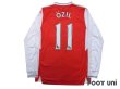 Photo2: Arsenal 2016-2017 Home Long Sleeve Shirt #11 Ozil (2)