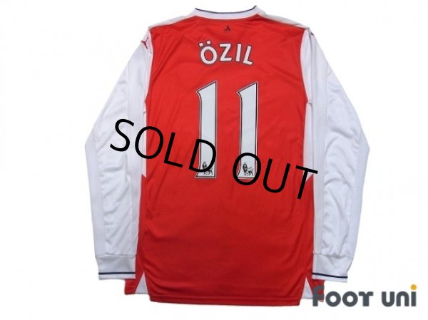 Photo2: Arsenal 2016-2017 Home Long Sleeve Shirt #11 Ozil (2)