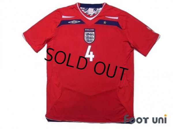 Photo1: England 2008 Away Shirt #4 Gerrard w/tags (1)