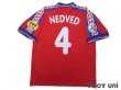 Photo2: Czech Republic 1996 Home Shirt #4 Nedved UEFA Euro 1996 Patch/Badge UEFA Fair Play Patch/Badge (2)