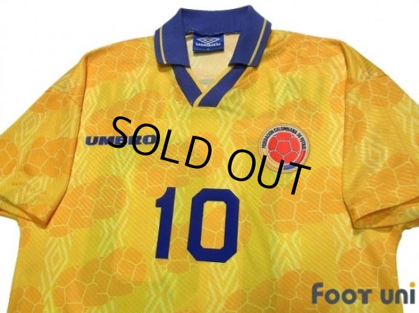 Photo3: Colombia 1994 Home Shirt #10 Valderrama (3)