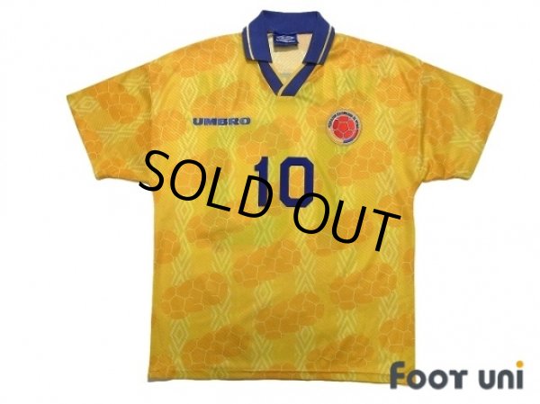 Photo1: Colombia 1994 Home Shirt #10 Valderrama (1)