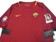 Photo3: AS Roma 2017-2018 Home Shirt #10 Totti Serie A Tim Patch/Badge w/tags (3)