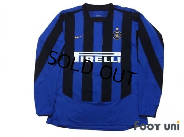 Photo1: Inter Milan 2003-2004 Home Long Sleeve Shirt #20 Recoba (1)