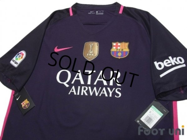 Photo3: FC Barcelona 2016-2017 Away Shirt #10 Messi La Liga Patch/Badge w/tags (3)