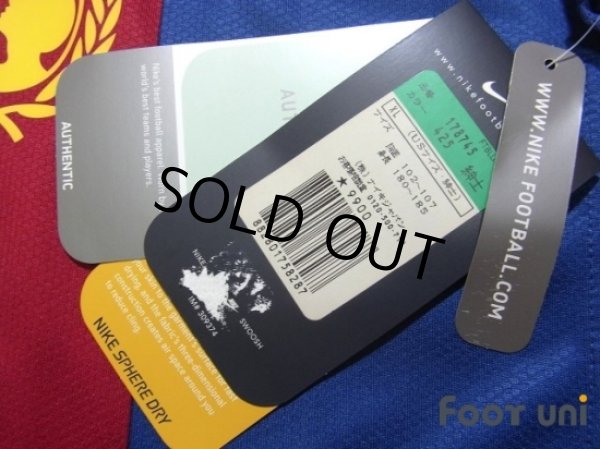 Photo8: FC Barcelona 2006-2007 Home Long Sleeve Shirt #10 Ronaldinho LFP Patch/Badge w/tags (8)