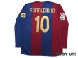 Photo2: FC Barcelona 2006-2007 Home Long Sleeve Shirt #10 Ronaldinho LFP Patch/Badge w/tags (2)