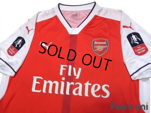 Photo3: Arsenal 2016-2017 Home Shirt #8 Ramsey The Emirates FA CUP Patch/Badge w/tags (3)