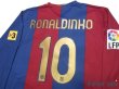 Photo4: FC Barcelona 2006-2007 Home Long Sleeve Shirt #10 Ronaldinho LFP Patch/Badge w/tags (4)