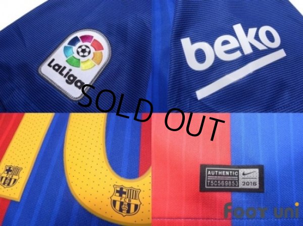 Photo7: FC Barcelona 2016-2017 Home Shirt #10 Messi La Liga Patch/Badge w/tags (7)