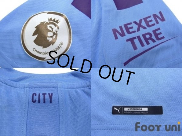 Photo7: Manchester City 2019-2020 Home Shirt #9 Gabriel Jesus Premier League Patch/Badge (7)