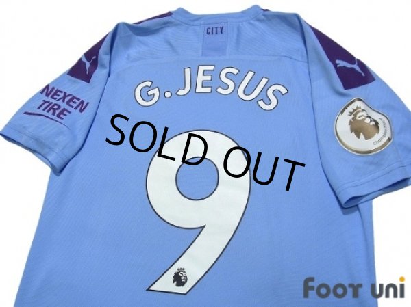 Photo4: Manchester City 2019-2020 Home Shirt #9 Gabriel Jesus Premier League Patch/Badge (4)