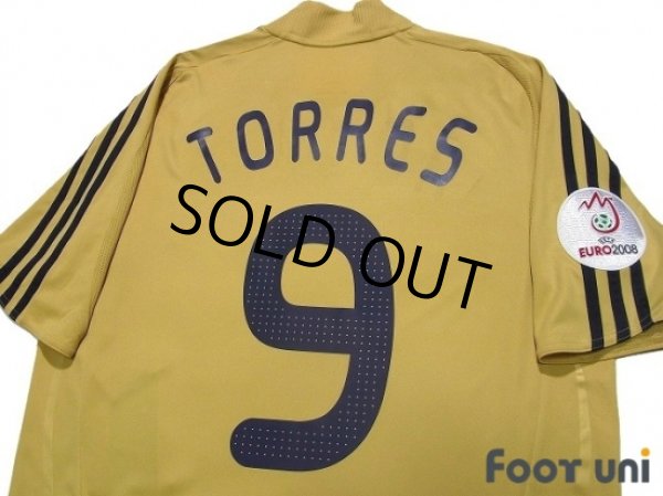 Photo4: Spain Euro 2008 Away Shirt #9 Torres UEFA Euro 2008 Patch Respect Patch w/tags (4)