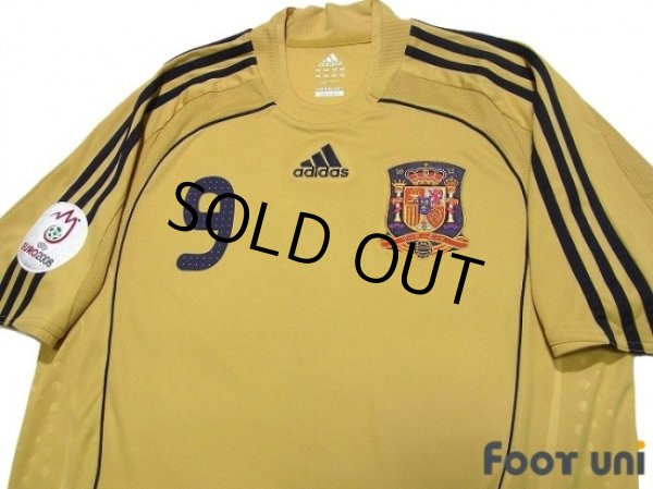 Photo3: Spain Euro 2008 Away Shirt #9 Torres UEFA Euro 2008 Patch Respect Patch w/tags (3)