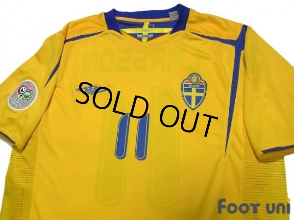 Photo3: Sweden 2006 Home Shirt #11 Larsson FIFA World Cup 2006 Germany Patch/Badge (3)