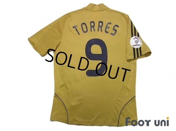 Photo2: Spain Euro 2008 Away Shirt #9 Torres UEFA Euro 2008 Patch Respect Patch w/tags (2)