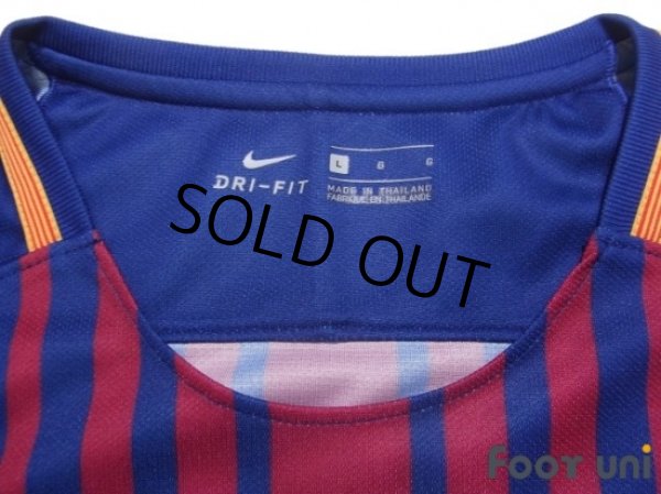 Photo5: FC Barcelona 2017-2018 Home Shirt #10 Messi La Liga Patch/Badg w/tags (5)