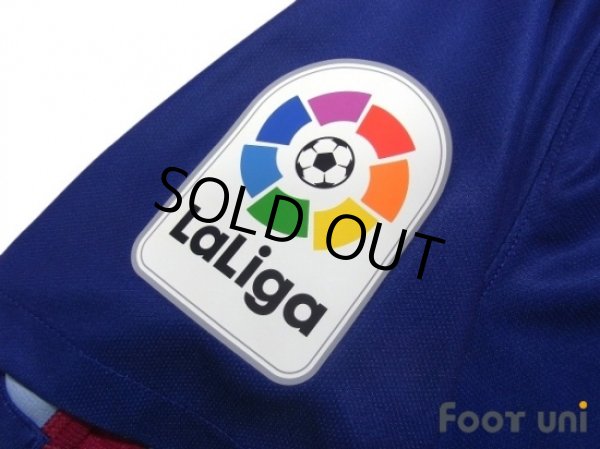 Photo7: FC Barcelona 2017-2018 Home Shirt #10 Messi La Liga Patch/Badg w/tags (7)