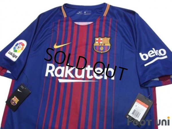 Photo3: FC Barcelona 2017-2018 Home Shirt #10 Messi La Liga Patch/Badg w/tags (3)