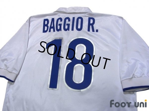 Photo4: Italy 1998 Away Reprint Shirt #18 Baggio R. (4)