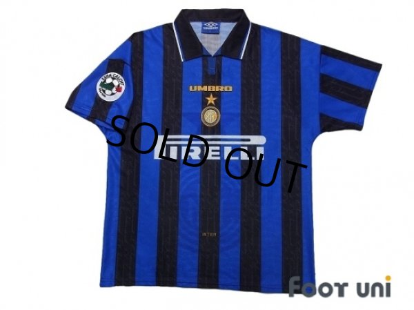 Photo1: Inter Milan 1996-1997 Home Shirt #9 Zamorano Lega Calcio Patch/Badge (1)