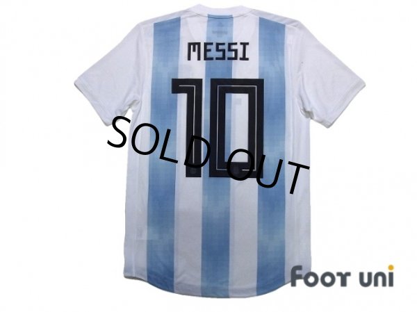 Photo3: Argentina 2018 Home Authentic Shirts and shorts Set #10 Messi (3)