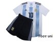 Photo1: Argentina 2018 Home Authentic Shirts and shorts Set #10 Messi (1)