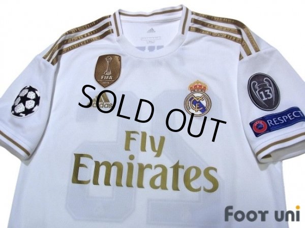 Photo3: Real Madrid 2019-2020 Home Shirt #26 Kubo Champions League Patch/Badge (3)