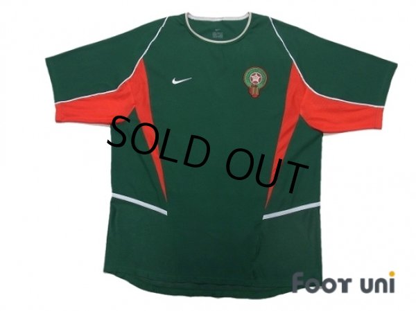 Photo1: Morocco 2002-2004 Home Shirt (1)