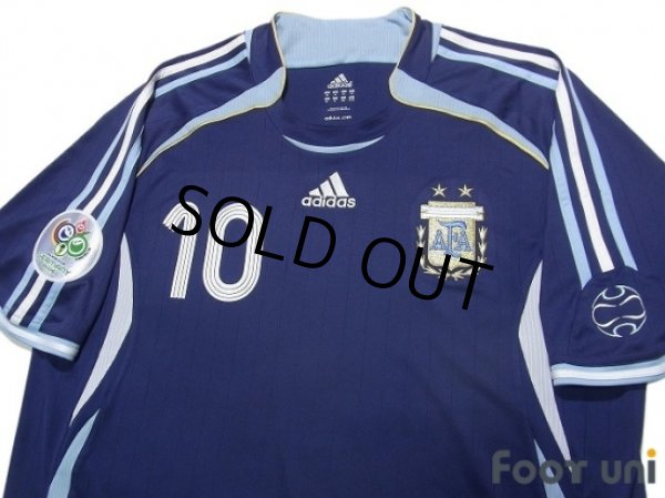 Photo3: Argentina 2006 Away Shirt #10 Riquelme FIFA World Cup Germany 2006 Patch/Badge (3)