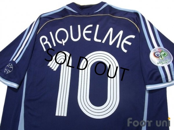 Photo4: Argentina 2006 Away Shirt #10 Riquelme FIFA World Cup Germany 2006 Patch/Badge (4)