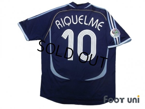 Photo2: Argentina 2006 Away Shirt #10 Riquelme FIFA World Cup Germany 2006 Patch/Badge (2)