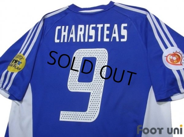 Photo4: Greece Euro 2004 Away Shirt #9 Charisteas UEFA Euro 2004 Patch/Badge UEFA Fair Play Patch/Badge (4)