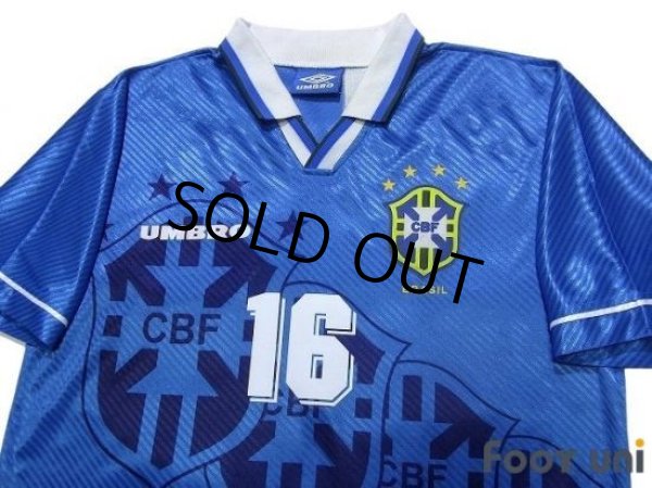 Photo3: Brazil 1995 Away Shirt #16 Leonardo (3)