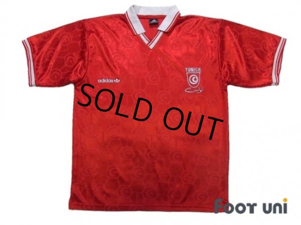 Photo1: Tunisia 1992-1994 Home Shirt (1)