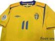 Photo3: Sweden 2006 Home Shirt #11 Larsson FIFA World Cup 2006 Germany Patch/Badge (3)