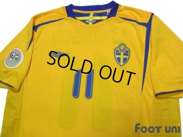 Photo3: Sweden 2006 Home Shirt #11 Larsson FIFA World Cup 2006 Germany Patch/Badge (3)