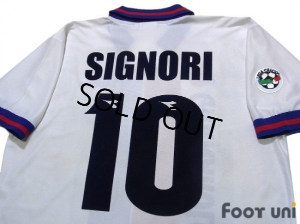 Photo4: Bologna 1998-1999 Away Shirt #10 Signori Lega Calcio Patch/Badge (4)