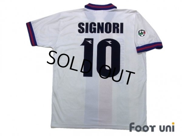 Photo2: Bologna 1998-1999 Away Shirt #10 Signori Lega Calcio Patch/Badge (2)