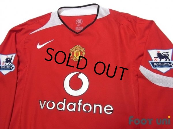Photo3: Manchester United 2004-2006 Home Long Sleeve Shirt #8 Rooney BARCLAYS PREMIERSHIP Patch/Badge (3)