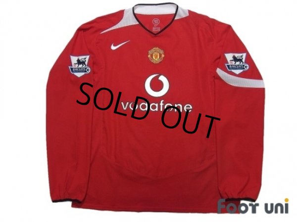 Photo1: Manchester United 2004-2006 Home Long Sleeve Shirt #8 Rooney BARCLAYS PREMIERSHIP Patch/Badge (1)